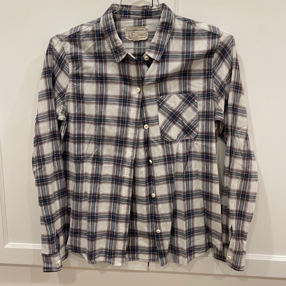 Current/Elliott Plaid Button-Down Shirt